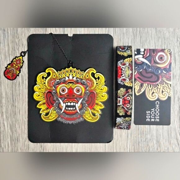ZOX "CHOOSE YOUR SIDE" #1364 BARONG MASK COLLECTIBLE WRISTBAND & BOOKMARK #594 - Picture 1 of 13